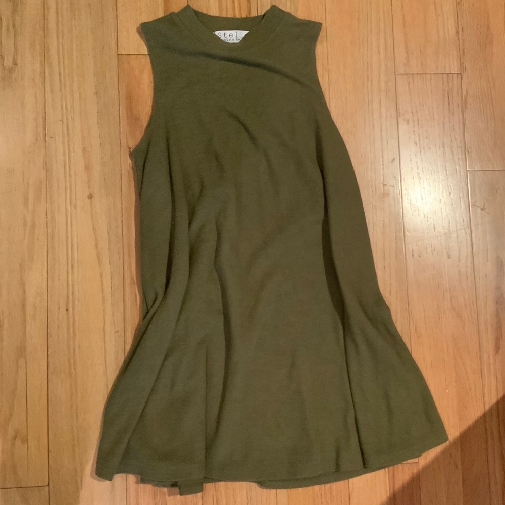 Winter Olive Green Dress